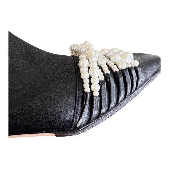 Chanel Cap Toe High Leather Boots with Pearls - Picture 10 of 13